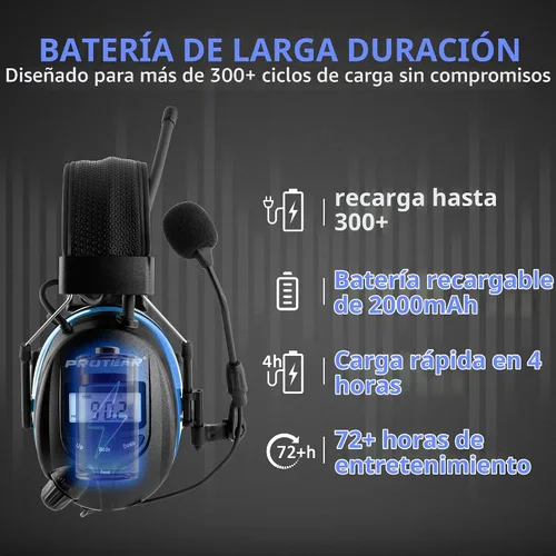 Vista 3 de AM FM Radio Auriculares, Orejera Bluetooth 6.0 con pluma, siega