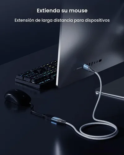 Vista 3 de ANDTOBO Cable de extensión USB de 3.3 pies, USB 3.0 tipo A, macho a hembra, cables extensores de transferencia de datos de alta velocidad de 5 Gbps