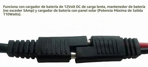Vista 2 de Sunway Solar - Cable de extensión para cargador de batería de 16 pies con conectores SAE, terminal en anillo y adaptador de cable desnudo de tira