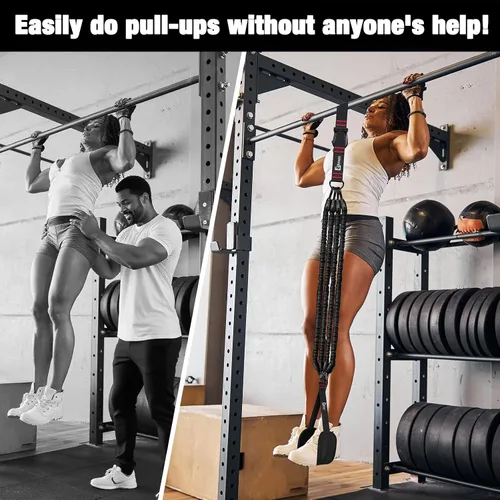 Vista 9 de Pull Up Assistance Bands Set, 300 lbs Max Heavy Duty Resistance Bands with Adjustable Strap, Non-Slip Handle & Door Anchor, Full Body Strength