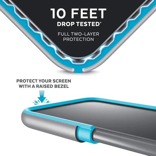 Vista 4 de Speck Productos Funda Presidio Grip iPhone Xs/iPhone X, Eclipse Azul/Negro Carbón
