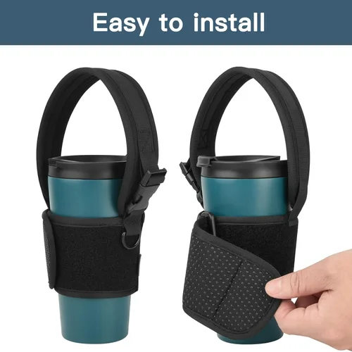 Vista 5 de Xxerciz Soporte para botella de agua con correa ajustable para el hombro, soporte portátil para botella de agua para caminar