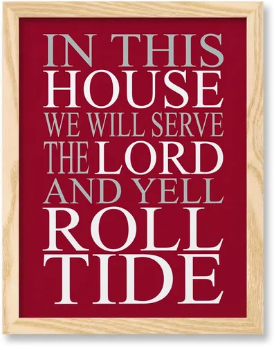 Vista 13 de In This House We Serve the Lord - Arte de pared con citas de fútbol americano, decoración de pared inspiradora para el hogar, oficina, dormitorio