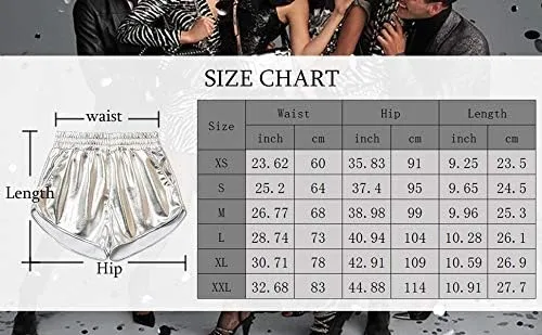 Vista 6 de Makarthy - Pantalones cortos metálicos para mujer