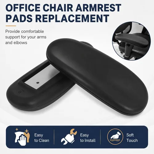 Vista 6 de Podoy Almohadillas de repuesto para reposabrazos de silla de oficina, se adapta a brazos universales de silla de escritorio con patrones