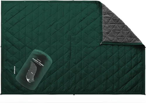Vista 12 de KAMMOK Manta de montaña – Forro polar ultra afelpado, resistente al agua, portátil, duradera, manta de campamento para interiores y exteriores