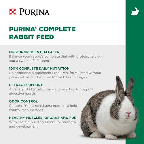 Vista 5 de Purina Pellets completos de comida para conejos, 25 lb