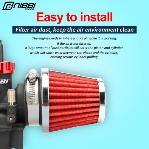 Vista 3 de Filtro de aire para motocicleta NIBBI 1.378 in Filtros de aire Filtros de aire universales para Dirt Bike Pit Bike Mini Bike GY6 ATV