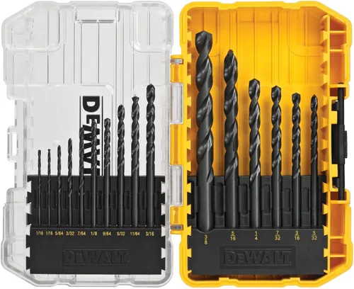 Vista 5 de DEWALT Juego de brocas de óxido negro con punta piloto, 13 piezas (DW1163)