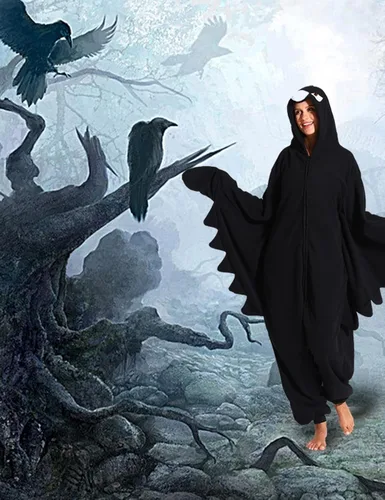 Vista 2 de ofodoing Adult Animal One-piece Pajamas Cosplay Animal Homewear Sleepwear Jumpsuit Costume for Women Men