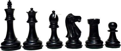 Vista 3 de Jaques Staunton - Juego de piezas de ajedrez de madera de Staunton de lujo de 3.75 pulgadas y ebonizado-El imperio del ajedrez