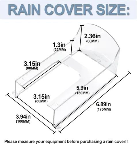 Vista 5 de Cubierta de lluvia de plástico transparente para timbre, protector impermeable para todos los modelos de videoporteros Ring 1/2/3/4/2020/Pro/Pro 2