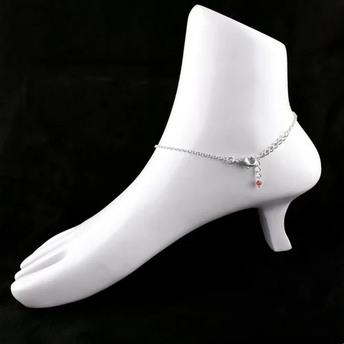 Vista 11 de YANARA Pulsera de tobillo para mujer, piedra de nacimiento natural, cuentas de piedras preciosas, tobillera delicada hecha a mano de 9 pulgadas +