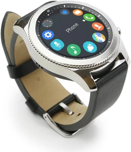 Vista 4 de armorsuit militaryshield – Samsung Gear S3 Classic Protector de visualización + color blanco piel de fibra de carbono Wrap Protector – LIFETIME