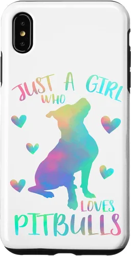 Vista 11 de Just a Girl Who Loves Pitbulls Watercolor Cute Pitbull Case for iPhone 17