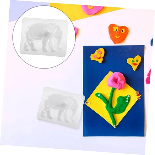 Vista 8 de Didiseaon Molde de elefante divertido Molde de silicona de pegamento de cristal DIY Material de silicona de forma redonda