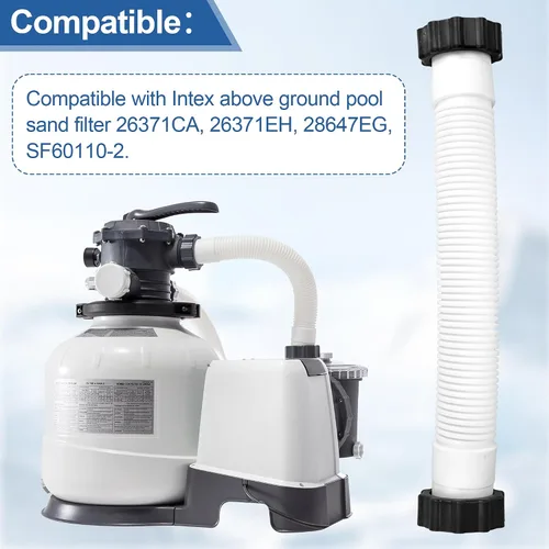 Vista 4 de 11388 Manguera de bomba de filtro de arena para piscina para filtro de arena Intex, reemplazo de manguera de bomba de piscina de 1.5 pulgadas