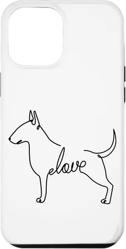 Vista 26 de Bull Terrier Love Bully Dog Love Single Line Art Sketch Case for iPhone 17
