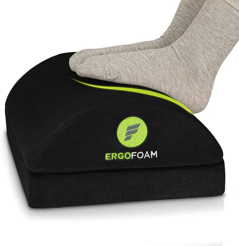 Vista 10 de ErgoFoam Reposapiés para debajo del escritorio de trabajo - Aprobado por quiroprácticos 2en1 ajustable Premium Reposapiés debajo del escritorio