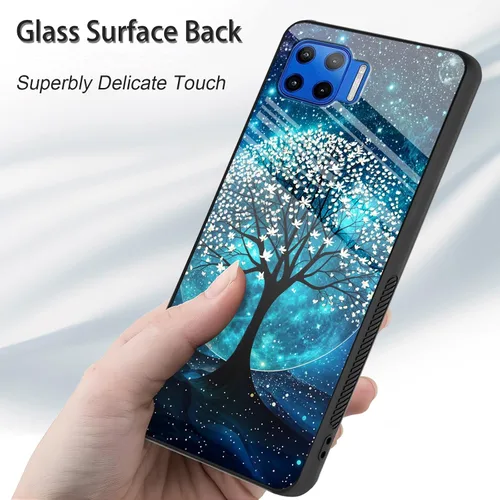 Vista 225 de Funda para Motorola Moto Edge 2022, cubierta trasera de vidrio templado con protector de pantalla, funda protectora a prueba de golpes para Motorola