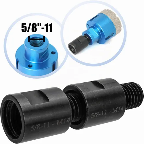 Vista 6 de Mesee 2 adaptadores de amoladora angular de 5/8 "-11 hembra a M14 macho adaptador de rosca convertidor varilla 5/8 "-11 a M14 pulidora rotativa