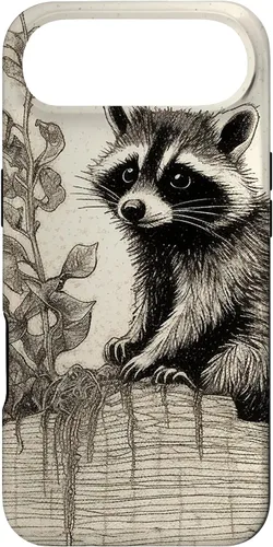 Vista 27 de Minimalistic Plant Draw Racoon Case for iPhone 17