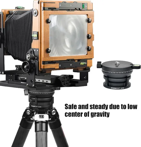 Vista 3 de SUNWAYFOTO LB-75R 360 Base de nivelación panorámica Cabezal de trípode 33 lbs (15kg) Capacidad de carga