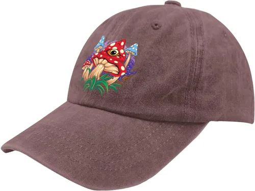 Vista 2 de Caps Psychedelic Eye Mushroom Dad Hat for Men Vintage Denim Hats Adjustable