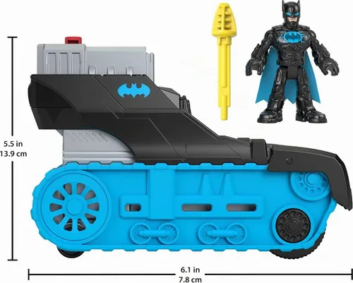 Vista 5 de Fisher-Price Imaginext DC Super Friends Batman Toy Bat-Tech - Vehículo tanque con luces para preescolar para niños a partir de 3 años