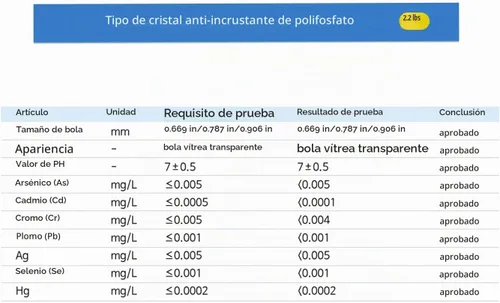 Vista 4 de FilterTech Cristal de silifos de polifosfato antiincrustante (5 ~ 0.591 in)