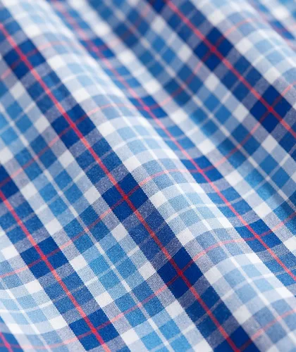 Vista 4 de vineyard vines Camisa de popelina de cuadros múltiples para hombre