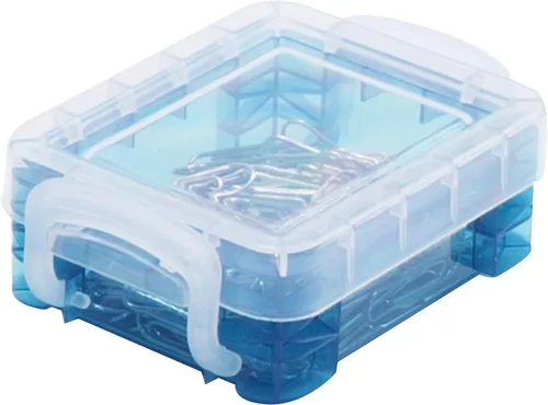 Vista 8 de Storage Studios SGS61611 Super Stacker Bitty Box. Surtido (paquete de 1) La tapa hermética y las asas mantienen el contenido seguro. Diseño