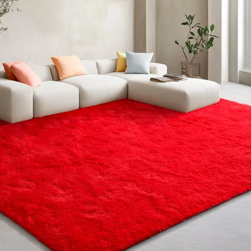 Vista 145 de EVOIONOS Alfombra Redonda Negra para Dormitorio, 4x4 Pies Alfombra de Área Circular Suave y Esponjosa para Sala de Estar, Alfombra Circular de Felpa