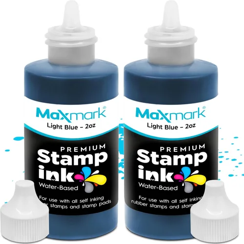 Vista 74 de MaxMark Premium - Tinta de recarga con punta de control en botella para sellos autoentintados, color negro - 1 onza