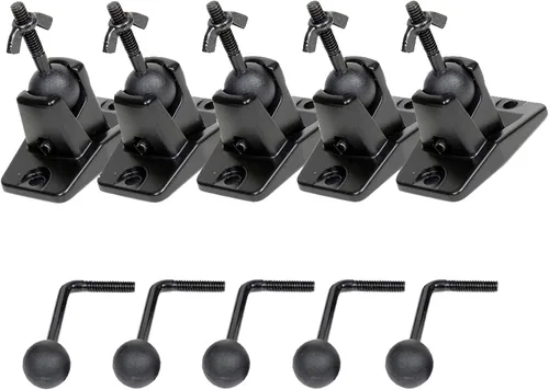Vista 5 de VideoSecu 5 Negro Universal Satélite y Audio Altavoz Soporte de Montaje para Pared o Techo MS40B5 WM6