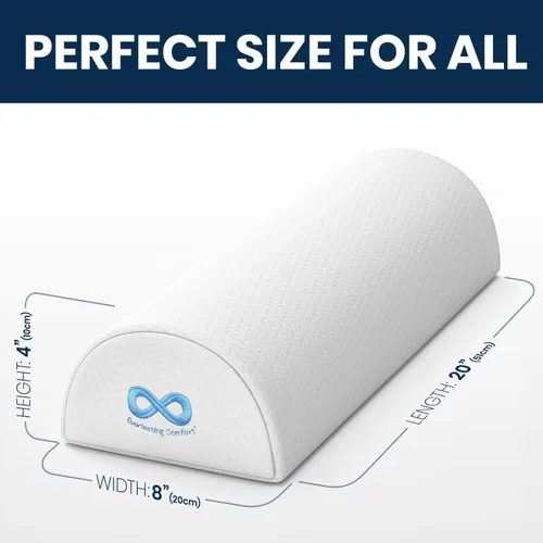 Vista 4 de Everlasting Comfort - Almohada debajo de la rodilla para dormir de espalda - Almohada de espuma viscoelástica en forma de media luna para el dolor
