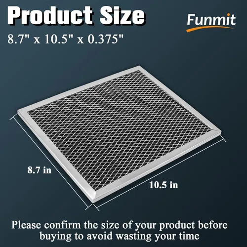 Vista 2 de 97007696 Filtro de Reemplazo para B-Roan - 10.5 X 8.75 Filtro para Campana Extractora Compatible con Ventilador de Horno Con Malla de Aluminio