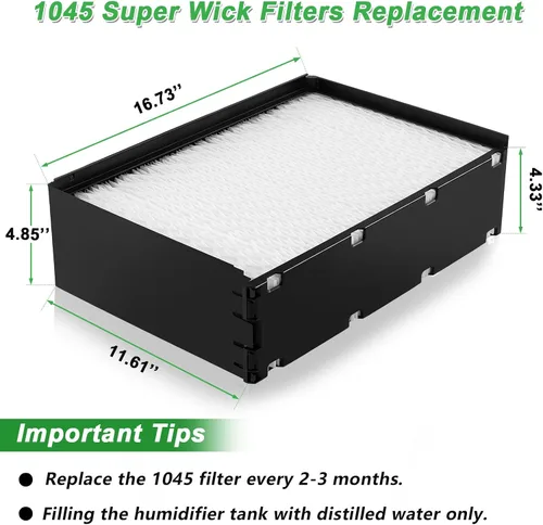 Vista 7 de 1045 Super Wick - Filtro humidificador de repuesto compatible con 1045 Air-care Essick Humidificador