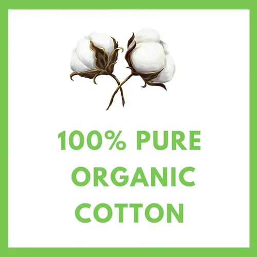 Vista 4 de Baby Organic - Almohadillas secas grandes, 100% algodón, cuadrados para el cuidado del bebé (120 unidades)