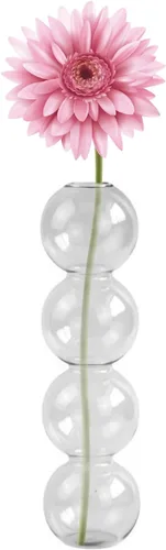 Vista 15 de Jarrón hidropónico de burbujas de vidrio transparente, jarrón de burbujas de estilo lindo de 7 pulgadas, jarrón floral único creativo para centros