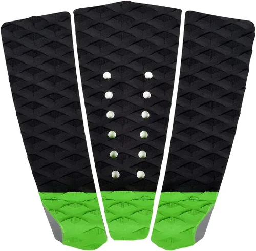 Vista 17 de Abahub 3 almohadillas de tracción de EVA para tabla de surf con patín para patinetas, tablas de surf, funboard, tabla de pescado, Naranja