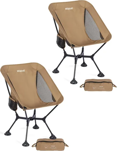 Vista 15 de WildCall - Silla de camping plegable y ligera, marco de instalación rápida with Anti-Sinking Large Feet Compact Beach Chair Backpacking Hiking