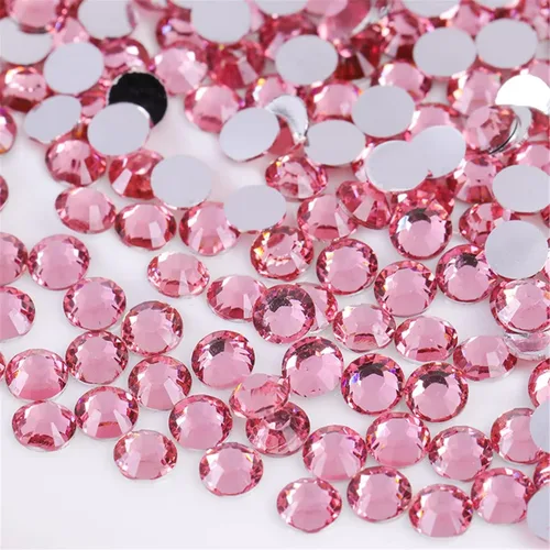 Vista 55 de 3000 unidades de diamantes de imitación termoadhesivos SS6 de 2mm con parte posterior plana, gemas de cristal de vidrio transparente redondas