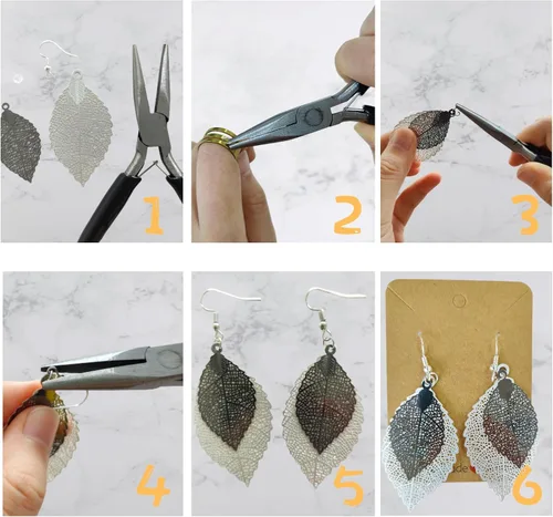 Vista 3 de MAIBAOTA Ganchos de Oro para Aretes para Hacer Joyas, 602 Piezas de Ganchos de Aretes Chapados en Oro Hipoalergénicos, Anillos de Salto, Accesorios