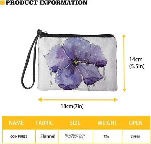 Vista 5 de Babrukda Bolsa de monedero para mujeres y niñas, bolsa de cambio, bolsa de maquillaje pequeña, Novedad de calavera, Moderno