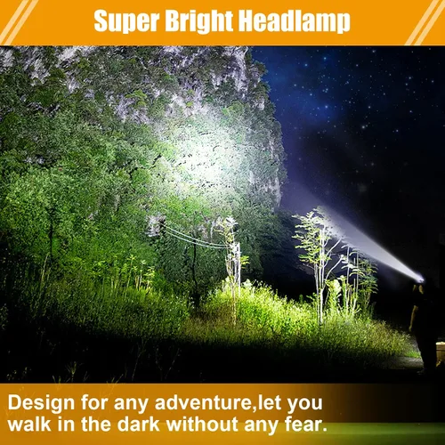 Vista 2 de Linterna frontal LED superbrillante para minería, recargable e impermeable, lámpara minera subterránea a prueba de explosiones para túnel, mina