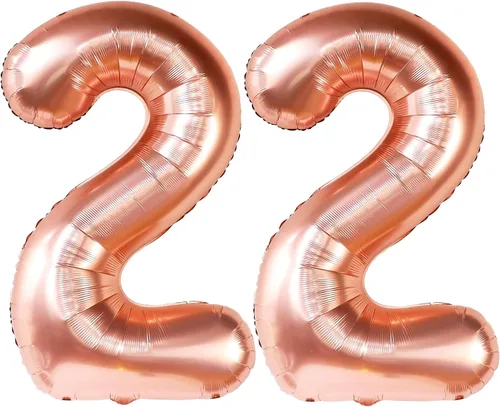 Vista 13 de KatchOn, Globos del número 22 negros - 40 pulgadas, globos del número 22 Globos negros del número 22 para decoraciones de cumpleaños para hombres