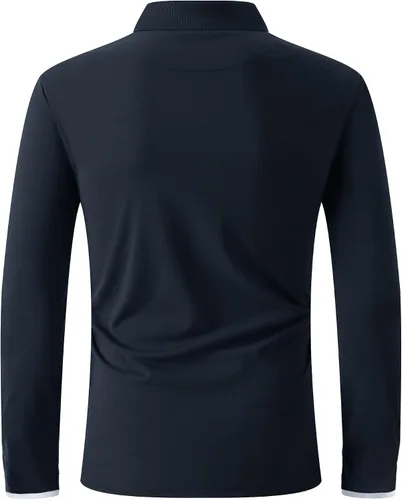 Vista 3 de ZITY Camiseta polo de manga larga para hombre