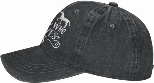 Vista 3 de Just Girl Who Loves Horse - Gorra de béisbol ajustable de algodón lavado para mujer