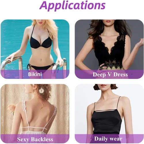 Vista 7 de Cinta invisible Bob para levantamiento de senos, cinta autoadhesiva para el pecho, levantamiento de senos, push up sin espalda, cinta de soporte